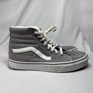 VANS 500714‎ Old Skool Hi-Top Sneakers Mens 8 Womens 9.5 Gray Canvas Shoes Skate